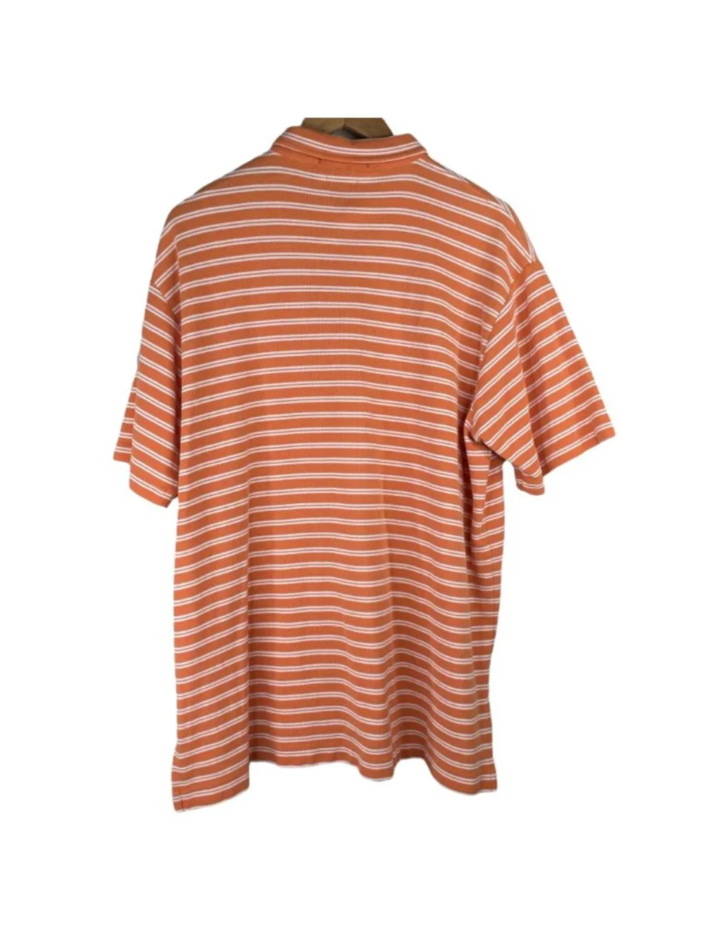 Ralph Lauren Polo Shirt Large Striped Big Shirt Short Sleeve Collared Golf Cotto